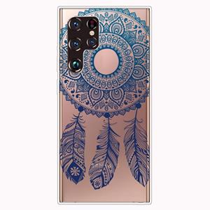 huismerk Voor Samaung Galaxy S22 Ultra 5G geschilderd patroon Hoge transparante TPU-telefoonhoes (Mandala)