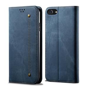 huismerk Voor iPhone 6 / 6s Denim Texture Casual Style Horizontal Flip Leather Case met Holder & Card Slots & Wallet(Blue)