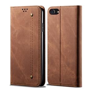 huismerk Voor iPhone 6 / 6s Denim Texture Casual Style Horizontal Flip Leather Case met Holder & Card Slots & Wallet(Brown)