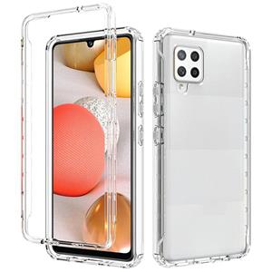 huismerk Voor Samsung Galaxy A42 5G Hoge Transparantie Twee-Color Gegroeiduuele wijziging PC + TPU-telefooncase