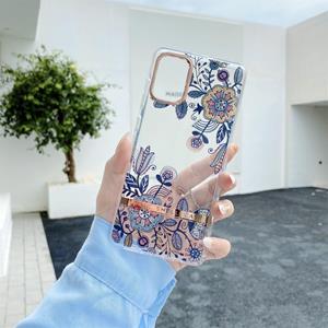 huismerk For Samsung Galaxy A42 5G Translucent Plating Flower Phone Case(Po-phase Flowers)