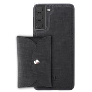 Voor Samsung Galaxy S21 5G ViLi T Serie TPU + PU Woven Fabric Magnetische Beschermhoes met Portemonnee (Zwart)