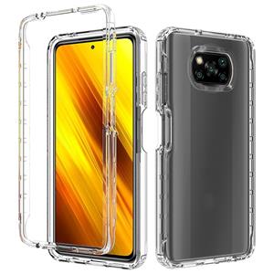 huismerk Voor Xiaomi Poco X3 NFC Hoge Transparantie Twee-Color Gegroeidual PC + TPU-telefoonhoes