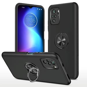 huismerk Voor Xiaomi Redmi Note 10 4G PC + TPU-schokbestendige Magnetische telefoonhoes met onzichtbare ringhouder