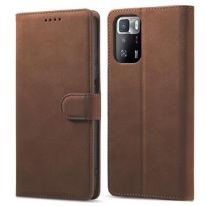 huismerk Voor Xiaomi Redmi Note 10 Frosted Anti-Diefstal Borstel Horizontale Flip Leren Case Met Houder & Card Slots & Portemonnee