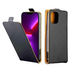 huismerk Zakelijke stijl verticale flip TPU lederen tas met kaartsleuf voor iphone 13 pro max