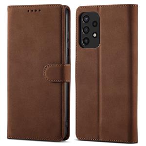 huismerk Voor Samsung Galaxy A72 5G / 4G Frosted Anti-Diefstal Borstel Horizontale Flip Lederen Case met Houder & Card Slots & Portemonnee