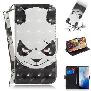 huismerk Voor Galaxy S20 3D Formula Pattern Magnetic Attraction Horizontale Flip Lederen Kast met Lanyard Support Holder & Card Slot & Wallet(Angry Bear)