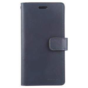 Voor iPhone 12 GOOSPERY MANSOOR Crazy Horse Texture Horizontale Flip Lederen case met Holder & Card Slots & Wallet(Navy Blue)