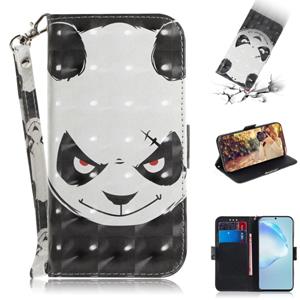 huismerk Voor Galaxy S20+ 3D Formula Pattern Magnetic Attraction Horizontale Flip Lederen Kast met Lanyard Support Holder & Card Slot & Wallet(Angry Bear)