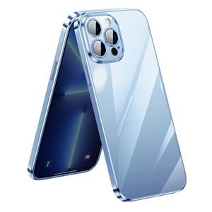 Sulada Lens Protector Plated Clear Case voor iPhone 13 Pro Max (Sierra Blue)