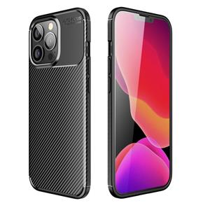 huismerk Koolstofvezel textuur shockproof tpu case voor iphone 13 pro max