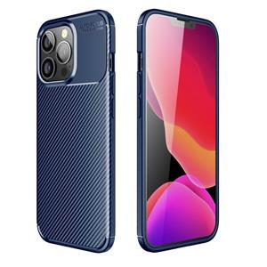 huismerk Koolstofvezel textuur schokbestendig TPU-hoesje voor iphone 13 pro max