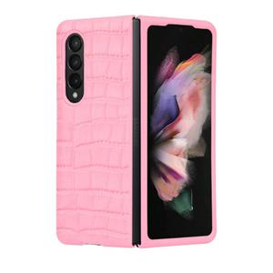 huismerk Voor Samsung Galaxy Z Fold3 5G Bamboo Texture Telefoon Case (Pink)