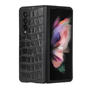 huismerk Voor Samsung Galaxy Z Fold3 5G Bamboo Textuur Telefoonhoes (Zwart)