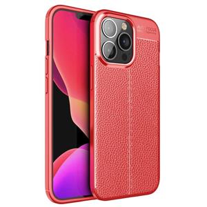 huismerk Litchi Texture TPU Shockproof Case voor iPhone 13 Pro