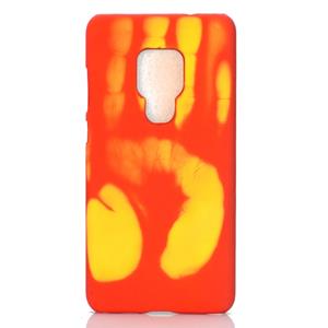 Huismerk Plak de huid + PC thermische sensor verkleuring geval voor Huawei mate 20 (rood geel)