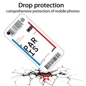Huismerk Voor iPhone SE (2020) / 8 / 7 Boarding Pass Series TPU Phone Beschermhoes (Parijs)