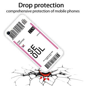 Huismerk Voor iPhone SE (2020) / 8 / 7 Boarding Pass Series TPU Phone Beschermhoes (Vlag van Seoul)