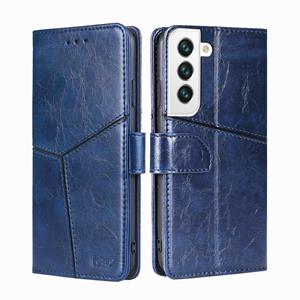 huismerk Voor Samsung Galaxy S22 5G Geometrische Stiksels Horizontale Flip Leren Case met Houder & Card Slots & Portemonnee