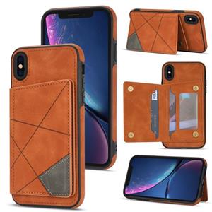 huismerk Lijnkaarthouder telefoonhoesje voor iPhone XS Max (Brown)