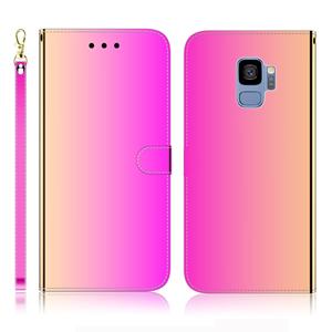 huismerk Voor Galaxy S9 Imitated Mirror Surface Horizontal Flip Leather Case met Holder & Card Slots & Wallet & Lanyard(Gradient Color)