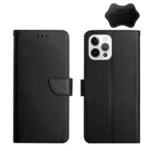 huismerk Lederen vingerafdrukbestendige horizontale flip-telefooncase voor iphone 13 pro