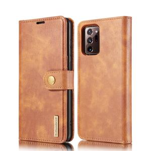 dg.ming Voor Samsung Galaxy Note20 Ultra DG. MING Crazy Horse Texture Flip Afneembare magnetische lederen kast met houder & kaartslots & portemonnee(bruin)