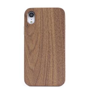 huismerk Schokbestendige TPU + hout volledige beschermhoes voor iPhone XR