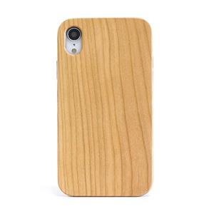 huismerk Schokbestendige TPU + hout volledige beschermhoes voor iPhone XR