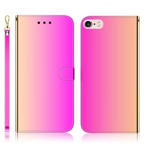 huismerk Voor iPhone 6 / 6s Geïmiteerd Spiegeloppervlak Horizontale Flip Lederen Hoes met Houder & Card Slots & Wallet & Lanyard(Gradient Color)