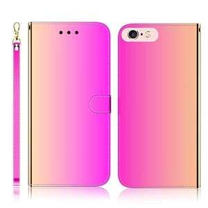 huismerk Voor iPhone 6 Plus / 6s Plus Geïmiteerd spiegeloppervlak horizontale flip lederen hoes met houder & kaartsleuven & Portemonnee & Lanyard (Gradient Co