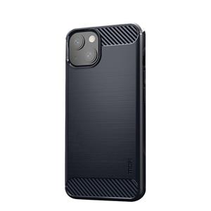 Mofi Gentless Series Geborsteld Textuur Koolstofvezel Zachte TPU-zaak voor iPhone 13 Mini