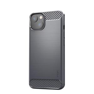 MOFI Gentless Series Geborsteld Textuur Koolstofvezel Zachte TPU-zaak voor iPhone 13