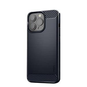 MOFI Gentless Series Geborsteld Textuur Koolstofvezel Zachte TPU-zaak voor iPhone 13 Pro