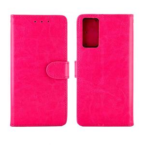 huismerk Voor Samsung Galaxy Note20 Crazy Horse Texture Leather Horizontale Flip Beschermhoes met Houder & Card Slots & Wallet & Photo Frame(Magenta)