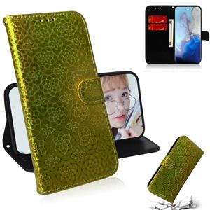 huismerk Voor Galaxy S20 Solid Hyun Color Magnetic Attraction Horizontal Flip Leather Case met Lanyard Support Holder & Card Slot & Wallet(Gold)