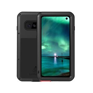 lovemei LOVE MEI Krachtige stofdichte schokbestendige schokbestendige spatwaterdicht metaal + siliconen combinatiecase voor Galaxy S10 (zwart)