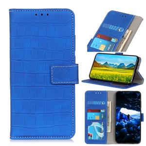 huismerk Voor iPhone SE 2020 Crocodile Texture Horizontal Flip Leather Case met Holder & Card Slots & Wallet(Blue)