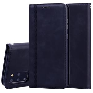 huismerk Voor Samsung Galaxy S20 Plus Frosted Business Magnetic Horizontal Flip PU Leather Case met Holder & Card Slot & Lanyard(Zwart)