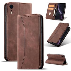 huismerk Magnetische Dual-Fold Lederen Case voor iPhone XR