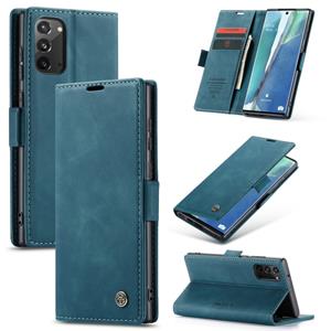 Voor Samsung Galaxy Note20 CaseMe Multifunctionele Horizontale Flip Lederen Case met kaartslot & portemonnee(blauw)