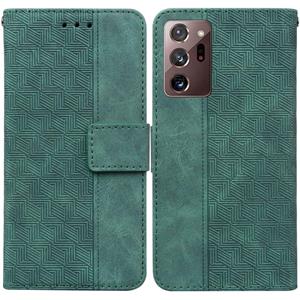 huismerk Voor Samsung Galaxy Note20 Ultra Geometric reliëf lederen telefooncase