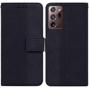 huismerk Voor Samsung Galaxy Note20 Ultra Geometric reliëf lederen telefooncase