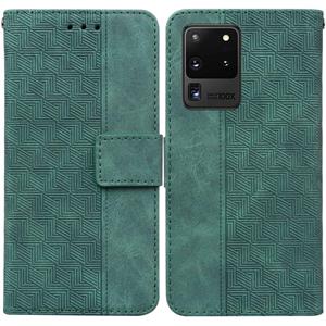 huismerk Voor Samsung Galaxy S20 Ultra geometrische reliëf lederen telefooncase