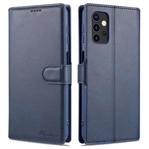 Voor Samsung Galaxy A32 5G AZNS Kalf Textuur Horizontale Flip Lederen Case met Houder & Kaart Slots & Portemonnee & Foto Frame (Blauw)