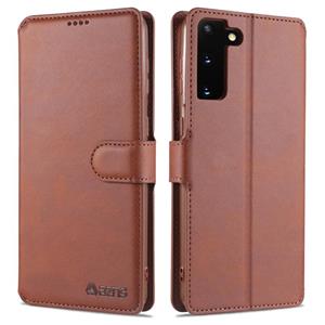 Voor Samsung Galaxy S21 + 5G AZNS Kalf Textuur Horizontale Flip Lederen Case met Houder & Kaart Slots & Portemonnee & Foto Frame (Bruin)