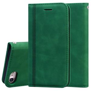 huismerk Voor iPhone SE 2020 & 8 & 7 Frosted Business Magnetic Horizontal Flip PU Leather Case met Holder & Card Slot & Lanyard(Groen)