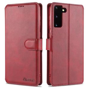 Voor Samsung Galaxy S21 + 5G AZNS Kalf Textuur Horizontale Flip Lederen Case met Houder & Kaart Slots & Portemonnee & Foto Frame (Rood)