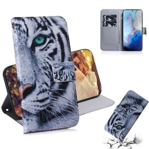 huismerk Voor Galaxy S20 Gecombineerd Patroon Magnetic Attraction Horizontale Flip Lederen case Support Holder & Card Slot & Wallet(Tiger)